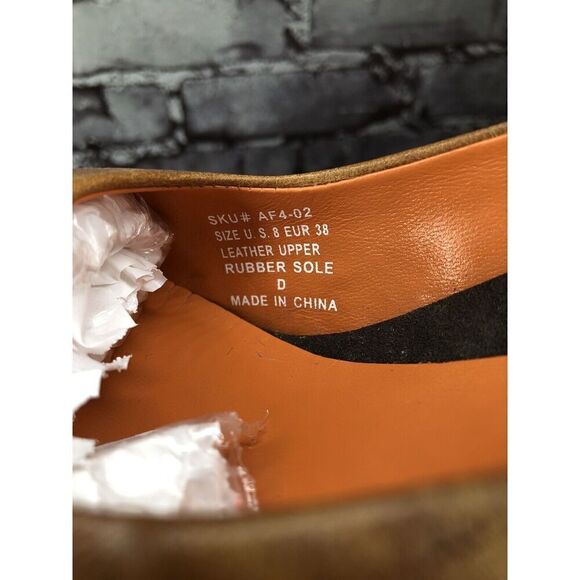 TSUBO AF4-02 Brown Leather Suede MaryJane Strap High Heels Women’s Sz 8M US/38EU - Picture 12 of 16